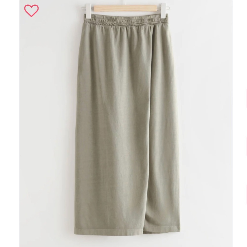 & Other Stories green wrap skirt